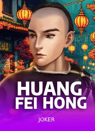 รูปปกเกมสล็อต Huang Fei Hong พร้อมข้อความชื่อเกม